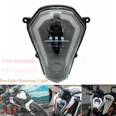 Светодиодная фара с дневным ходовым огнем указателем поворота для KTM Duke 390 250 200 125 2011-2019 - Изображение 1 из 4