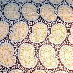 "Belle" Amy Butler Rowan Cotton Fabric 1 Yd Blue Green Floral Paisley Quilting - Picture 1 of 4