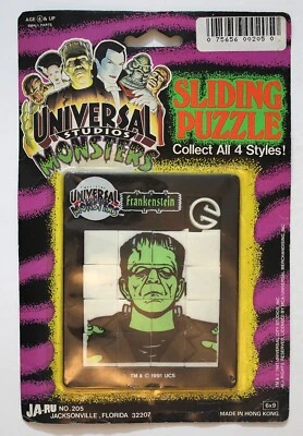 Frankenstein Siding Puzzle 1991 Univesal Studios Monsters JA-RU New on Card - Image 1 of 2