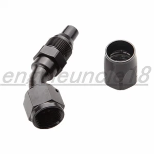 AN4 AN6 AN8 AN10 45 Degree Swivel Fuel Oil Air Gas Line Hose End Fitting Adaptor - Picture 1 of 4