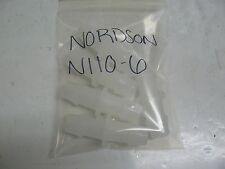 NEW NORDSON N110-6 STRAIGHT CONNECTOR W/ 500 SERIES BARB, 1" POLYPROPYLENE 5 PK