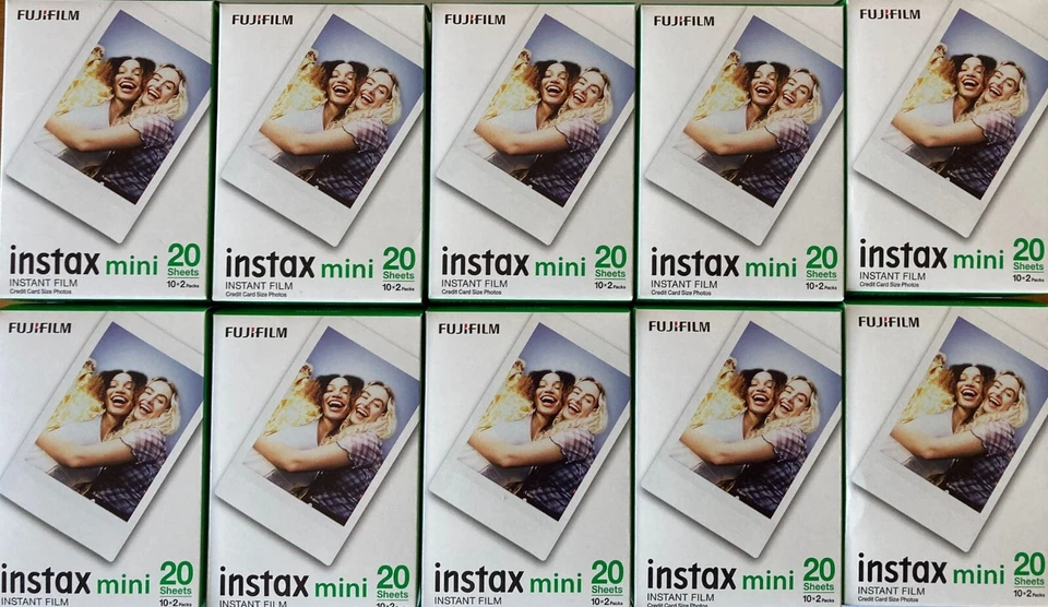 FUJI INSTAX mini SOFORTBILD FILM 10 Doppelpacks für 200 Bilder !! MDH: 03/2027 - Bild 1 von 1