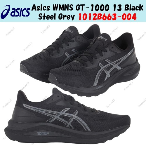 Asics WMNS GT 1000 13 nero acciaio grigio 1012B663 004 taglia donna