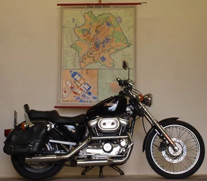 Schul-Wandkarte das alte Rom Ewige Stadt 102x134cm 1976 SPQR Forum Romanum Cäsar - Bild 1 von 9