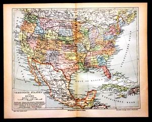 1909 Old TOPOGRAPHIC MAP: UNITED STATES OF AMERICA & MEIX..MEYERS.Aetna - Picture 1 of 1