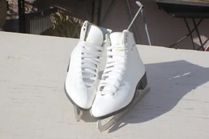 GRAF - MONTANA - WOMENS FIGURE ICE SKATES - 38 - WHITE - LOOK NEW - Picture 1 of 6