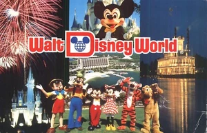 Welcome to Our World Mickey Minnie & Friends Disney Florida 1985 Postcard - Picture 1 of 2