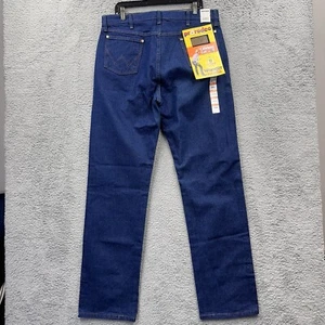 Wrangler Jeans Mens 36x34 Blue Denim Cowboy Cut Cotton 13MWZPW Western Vintage - Picture 1 of 9