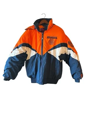 Vintage 1990s Fighting Illini Full Zip Pro Player Jacket Medium - Image 1 of 4