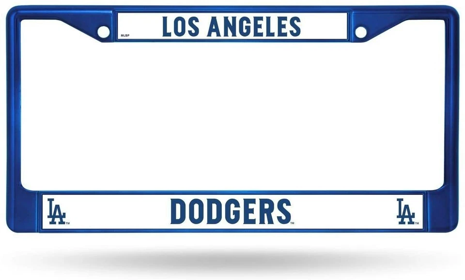 Los Angeles LA Dodgers MLB Baseball Blue Chrome Auto Car License Plate Frame - Image 1 of 1