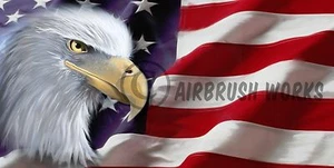 AMERIKANISCHE FLAGGE UND ADLER NUMMERNSCHILD, Made in USA - Bild 1 von 2