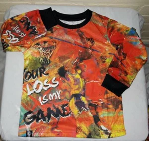 NEW w/TAGS Boy AKADEMICS NBA Orange Sz 6 LARGE Long sleeve SPORT SHIRT - Picture 1 of 3