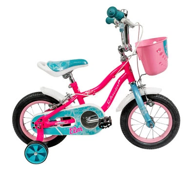 Schwinn Elm 12" Wheel Kids Girls Bike Bicycle With Stabilisers Age 3+ Pink Blue - Image 1 of 4