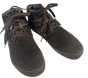 Scarpe stringate alte LEVIS taglia 11 marroni basse alla caviglia finta pelle scamosciata - Foto 1 di 8