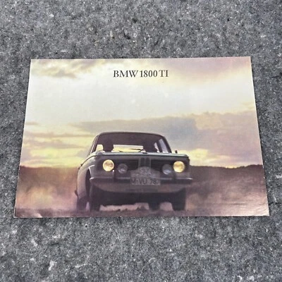 BMW 1800TI 1800 TI 1966 vintage alemán folleto de coche tarjeta de especificaciones Foto 1 de 2