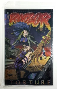 Razor Torture #0 Chrome Wraparound CVR SEALED w/trading card (1995) London Night - Bild 1 von 2