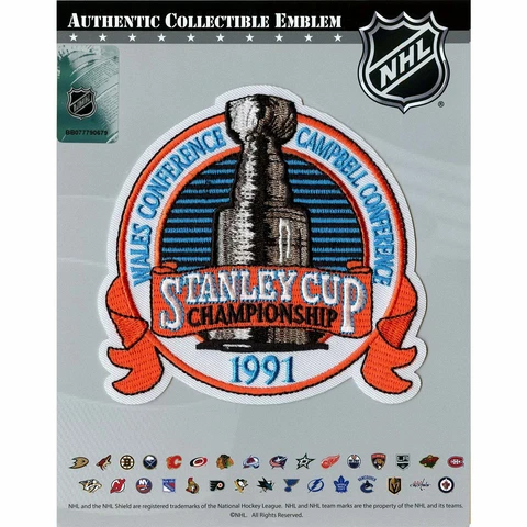 1991 NHL Stanley Cup Jersey Patch Pittsburgh Penguins Minnesota North Stars Cover