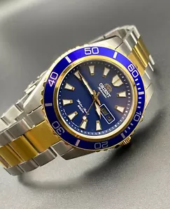Orologio Orient Mako XL Japan subacqueo automatico da uomo orologio da polso quadrante blu - Foto 1 di 9