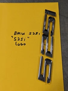BMW 525I E60 TRUNK LUGGAGE COMPARTMENT CHROME LETTERS BADGE EMBLEM 525 LOGO 4N - Picture 1 of 12