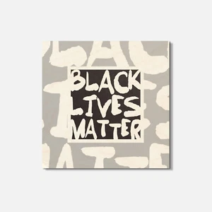 Black Lives Matter Slogan 4'' X 4'' Square Wooden Coaster - Imagen 1 de 3