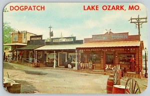 Postal vintage ~ exhibiciones de parches ~ Lago Ozark, Missouri - Imagen 1 de 2