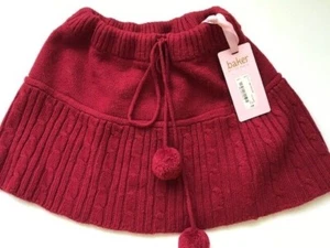 NWT Girls Gonna Skirt Baker by Ted Baker Knit Size XS / 5y Pull String Waist Red - Picture 1 of 11