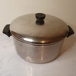 Revere Ware 6 Qt Stock Pot Pan w/Lid Handles Large USA - Picture 1 of 17