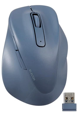 Elecom Wireless Mouse EX-G Wireless 2.4GHz Quiet LSize 5Button Blue - Image 1 of 4