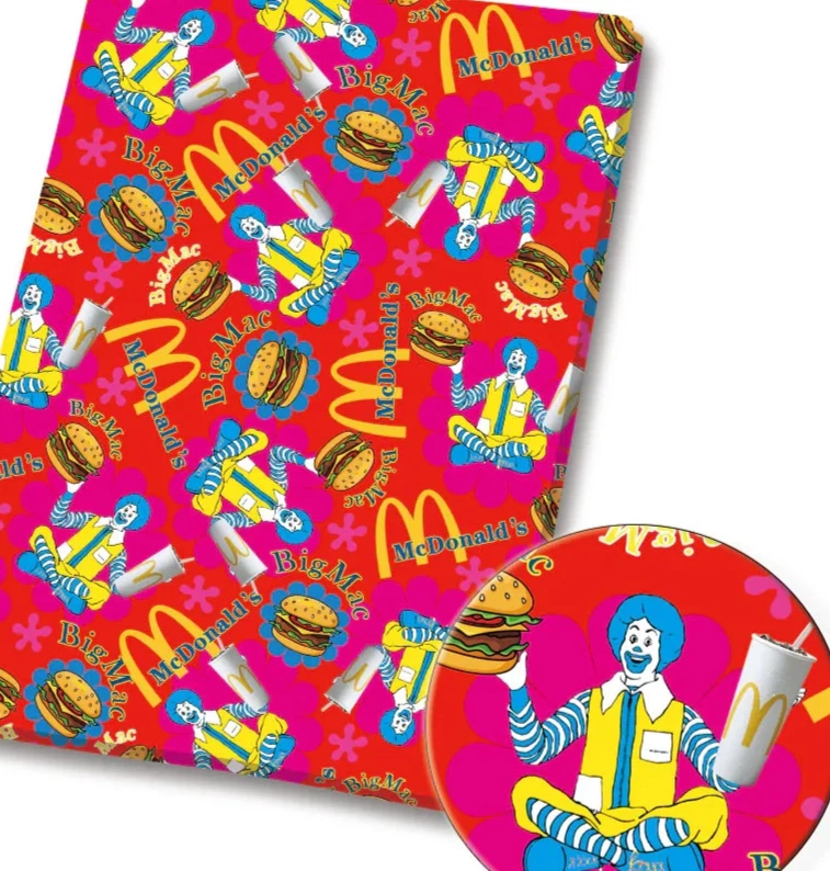 Tecido de algodão McDonalds personagem fast food meia jarda (18” x 55”) 11081 - Imagem 1 de 1