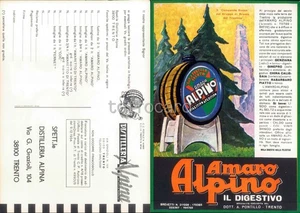 PUBBLICITA' BEVANDE-AMARO ALPINO-TRENTO-D2-74 - Picture 1 of 1
