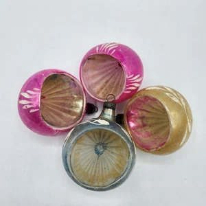 4 ANTIGUOS ADORNOS NAVIDEÑOS DE VIDRIO SOPLADO - SANGRÍA - Papel fino - Imagen 1 de 12