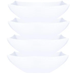 Disposable 128 ounce Square Serving Bowls, Party Snack or Salad Bowl, Extra L... - Picture 1 of 7