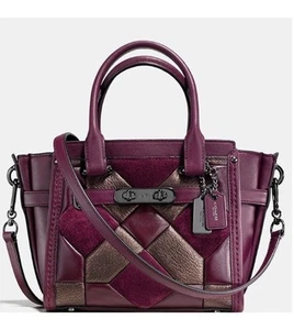 FINAL COACH 55511 Swagger 21 Quilted Canyon Mixed Crossbody $450 OXBLOOD BRONZE - Picture 1 of 13
