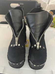Botas de plataforma Demonia Ashes 100 negras con cremallera. Talla 9 - Imagen 1 de 10