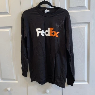 Camisa manga longa vintage Denny Hamlin #11 Fedex Chase tamanho médio placa Danny Hamlin - Imagem 1 de 4