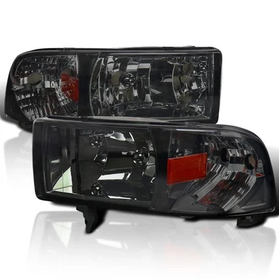 Par de luzes de cabeça de lente de fumaça captador Ram sinal de canto - Imagem 1 de 4