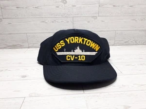 DE COLECCIÓN USS YORKTOWN CV-10 SOMBRERO GORRA USN NAVY BARCO HECHO EN EE. UU. Sombrero de veteranos - Imagen 1 de 10