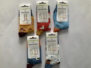 SALE! 5 Pairs Kids Socks £7.50 Organic Cotton/Bamboo Size 9-12 Doris And Dude - Picture 1 of 11
