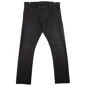 Polo Ralph Lauren Varick Slim Straight Black Denim Jeans Herren 36x32 (passt 34x32) - Bild 1 von 8
