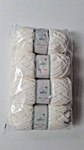 Aldi SO CRAFT BABY super chunky chenille, pack of 4 x 100g, Shade Pure white - Picture 1 of 5