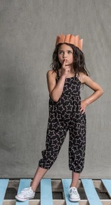 Siaomimi Printed Stars Boutique Cotton Jumpsuit Girls Size 10 New - Picture 1 of 3