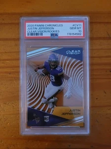 2020 Clear Vision Rookies #CV11 Justin Jefferson Rookie Card PSA 10 Gem Mint RC - Picture 1 of 1