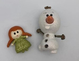 Disney Animators Mini Frozen Glitter ANNA DOLL & OLAF PUPAZZO DI NEVE personaggi - Foto 1 di 3
