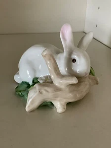 Vintage Shafford Bone China Hase Figur handbemalt Blumen Floral England - Bild 1 von 7
