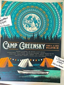 CAMP GREENSKY BLUEGRASS BILLY STRINGS 2019 SCREEN PRINT POSTER AE S/N #/30 - Picture 1 of 6