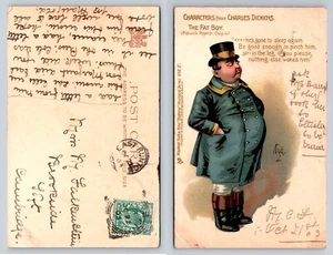 The Fat Boy (Pickwick Papers) - Tuck's "Dickens' Series 856" - Posted 1903 - Picture 1 of 1