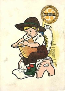 Tarjeta comercial victoriana niño rebanando pan Ceresota flor Minneapolis MN - Imagen 1 de 2