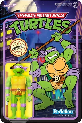 Cartoon Donatello Teenage Mutant Ninja Turtles TMNT ReAction 10cm Figur Super7