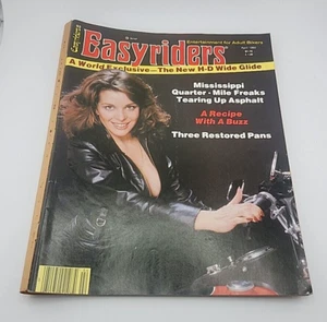 Vtg Easyriders Magazine 1980 April w David Mann Centerfold Motorcycle Dust Cover - Picture 1 of 9