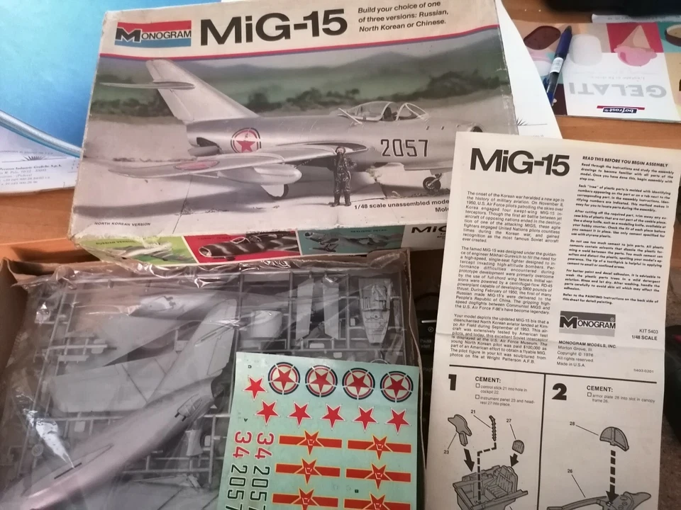 MONOGRAM  - MIG-15  ORIGINALE DEL 1976   1-48  - Immagine 1 di 1